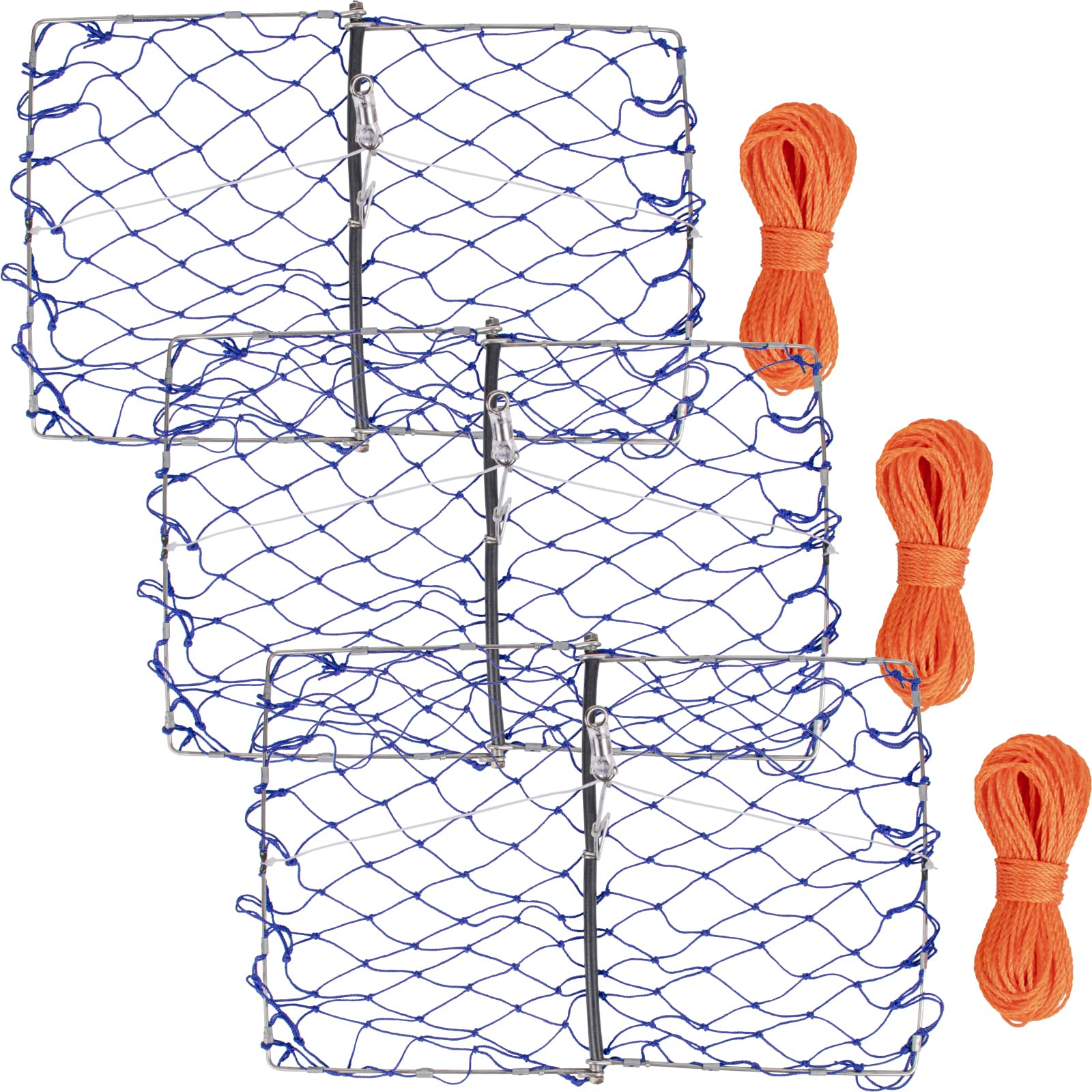 A1FISHER rectangular crab trap with foldable frame for easy transport
