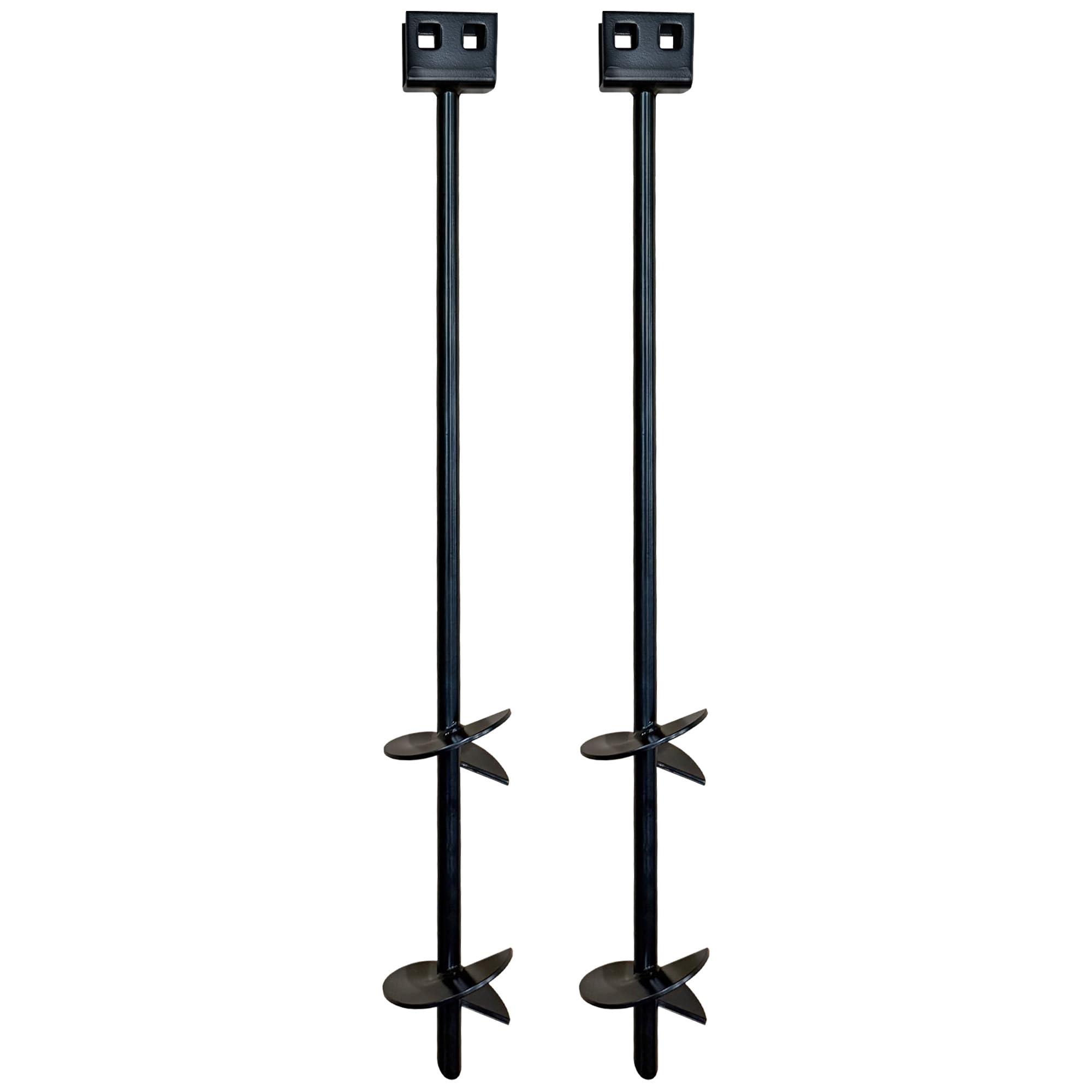 A.A 3/4in-30in double-disk anchor front view for stable RV setups.