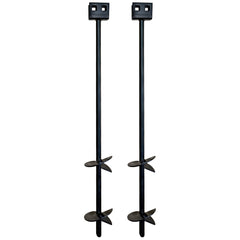 A.A 3/4in-30in double-disk anchor front view for stable RV setups.