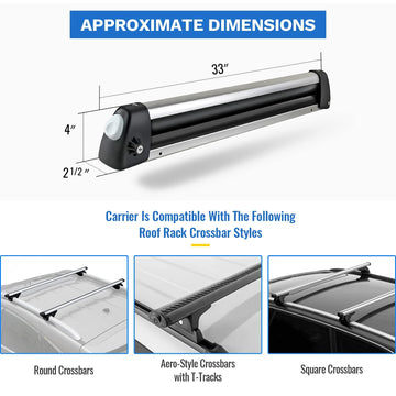 AA Products Inc. universal mount ski rack grips tightly without scratching surfaces.