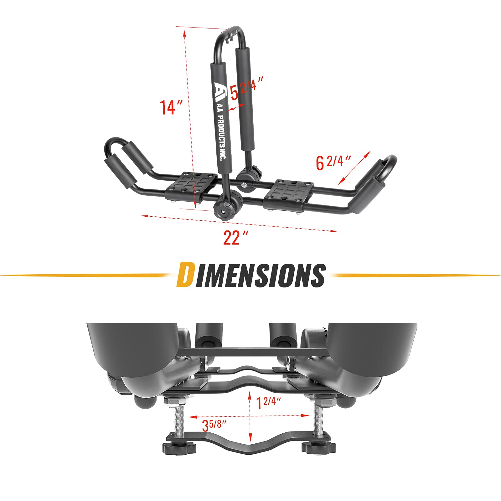 AA-Racks ergonomic quick-release knob eases adjustments and loading