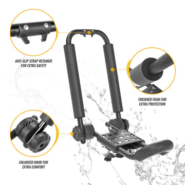 AA-Racks foam padding protects kayak hulls and roof surface