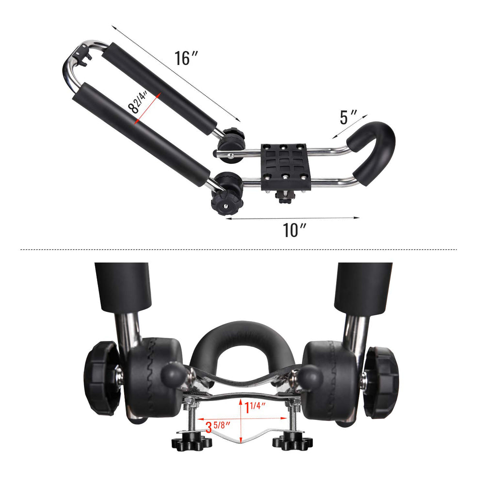 AA-Racks folding mechanism highlights convenient, space-saving design for car trips.