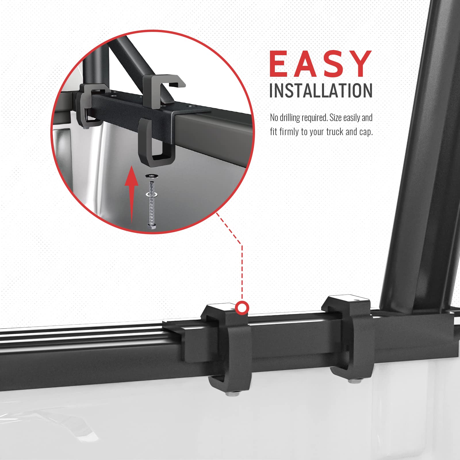 AA-Racks P-AC-08 secure, tight fit on compatible trucks and caps