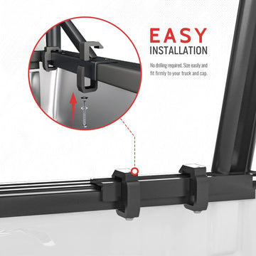 AA-Racks P-AC-08 secure, tight fit on compatible trucks and caps