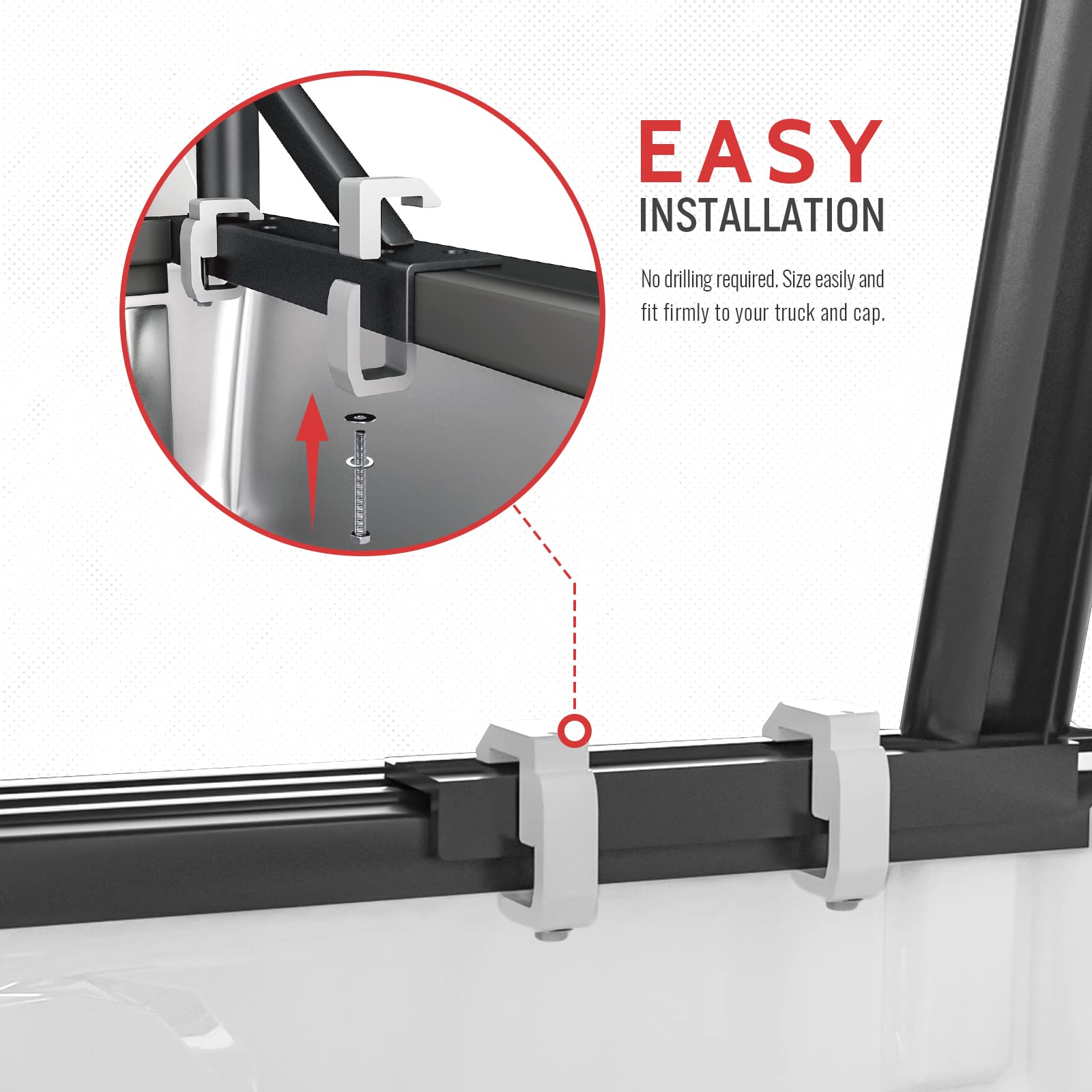 AA-Racks P-AC-08 fits Dodge Ram 1500 for solid cap mounting