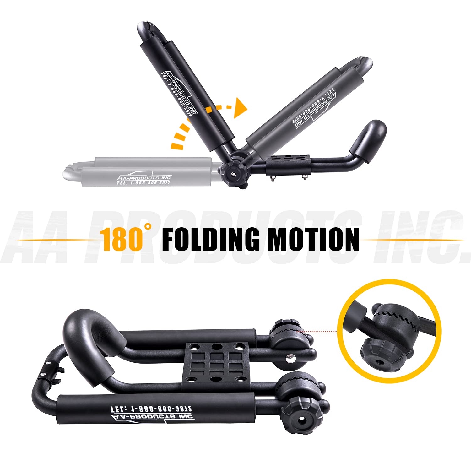AA-Racks roof rail attachment enables quick, stable setup