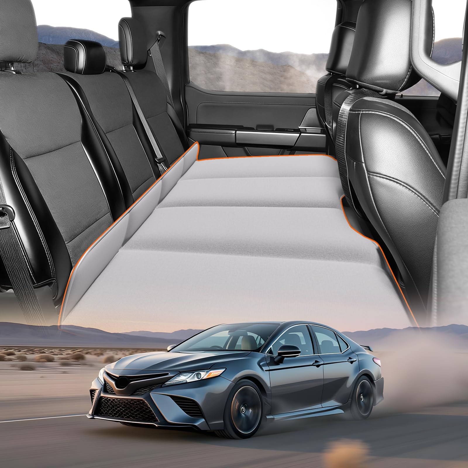 AAGJJ car bed backseat Camry fit offers a comfy sleep space on road trips.