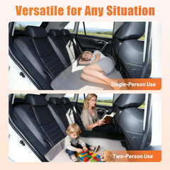 AAGJJ car bed backseat unfolded creating a comfortable sleep platform on long trips.