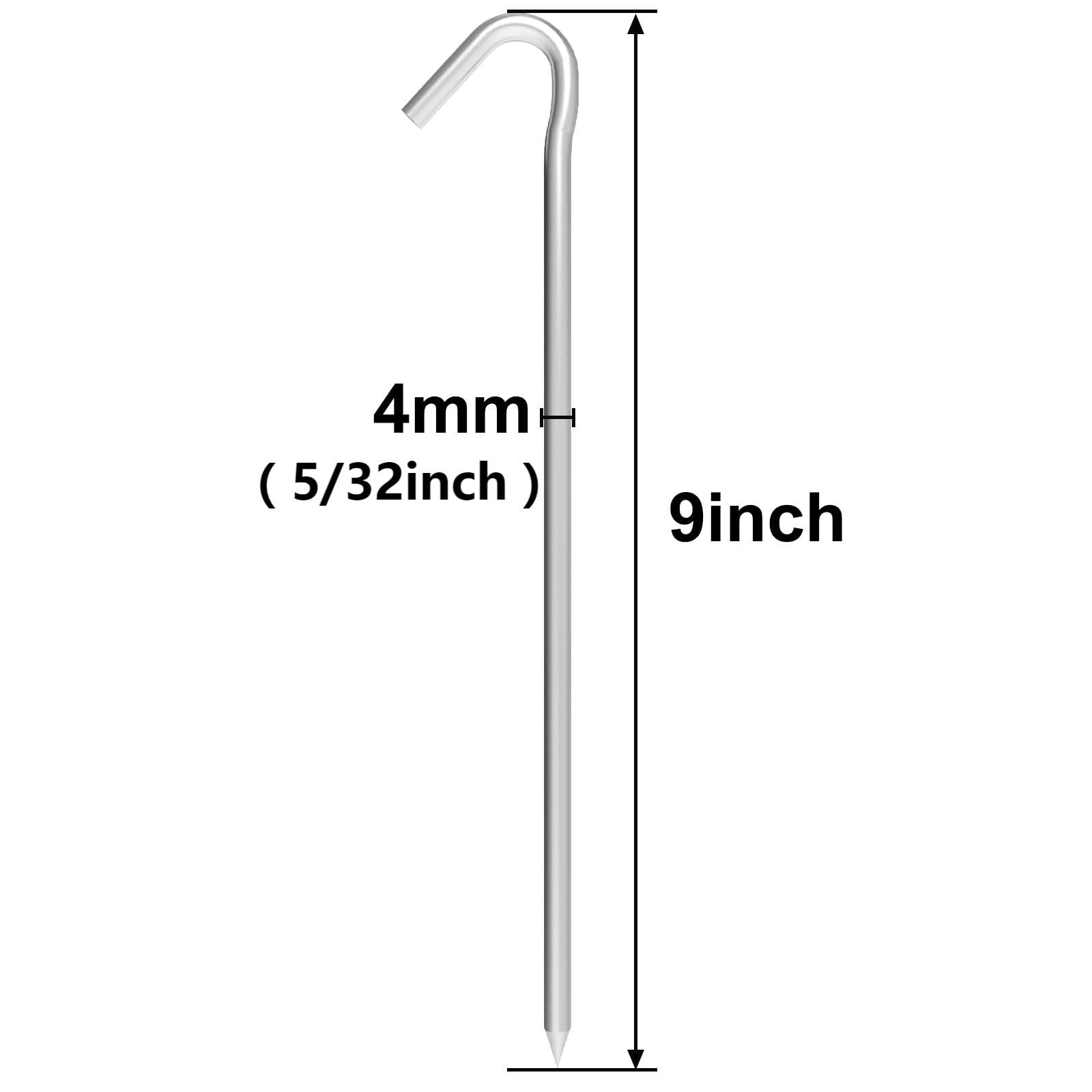 Aagut galvanized steel pegs set of 60 for durable outdoor anchoring.