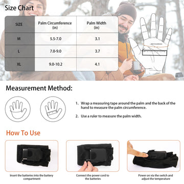 AaoLin Heated Gloves front-back heating-elements deliver instant warmth across hands.