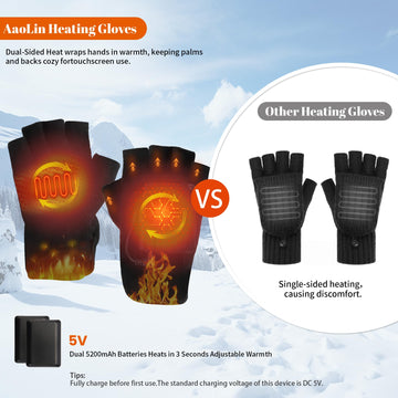 AaoLin heated gloves are lightweight and windproof for all-day comfort.