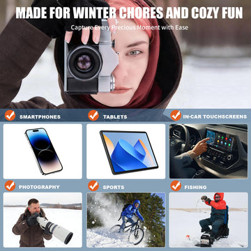 AaoLin Heated Gloves non-slip palm for secure handling of devices in cold weather.