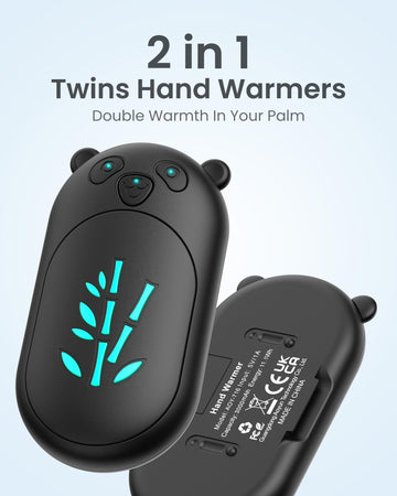 AaoLin hand warmers in-use scenario warming both hands on a cold day.