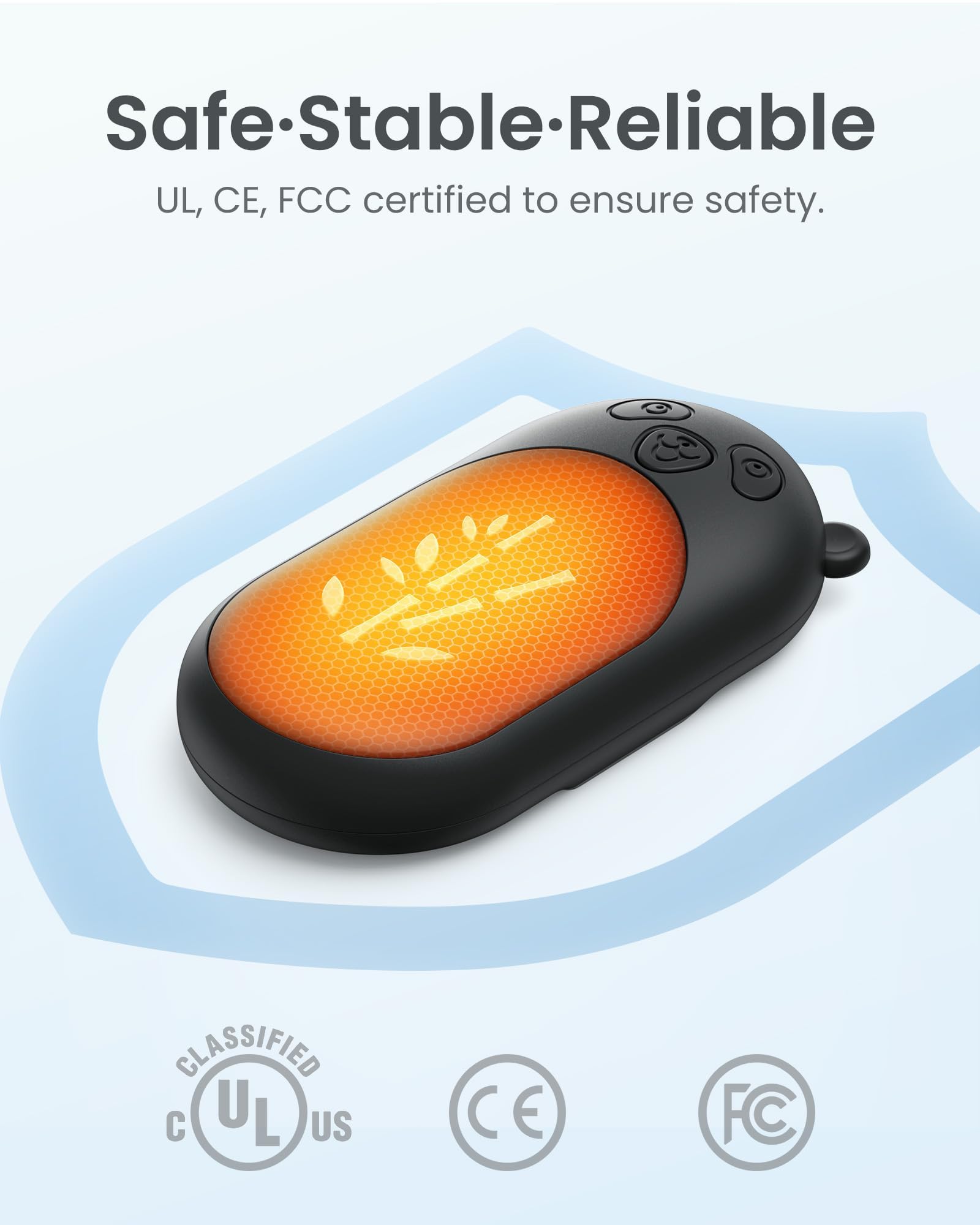 AaoLin 6000mAh battery powers long-lasting warmth for hours.