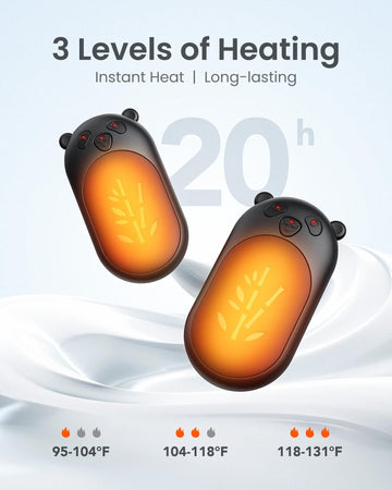 AaoLin hand warmers with three heating levels for comfort control.
