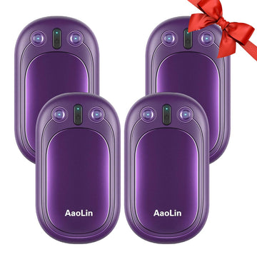 AaoLin rechargeable hand warmers four-pack front view for portable outdoor warmth.