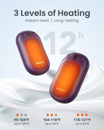 AaoLin four-pack hand warmers long-lasting heat for extended outdoor use.