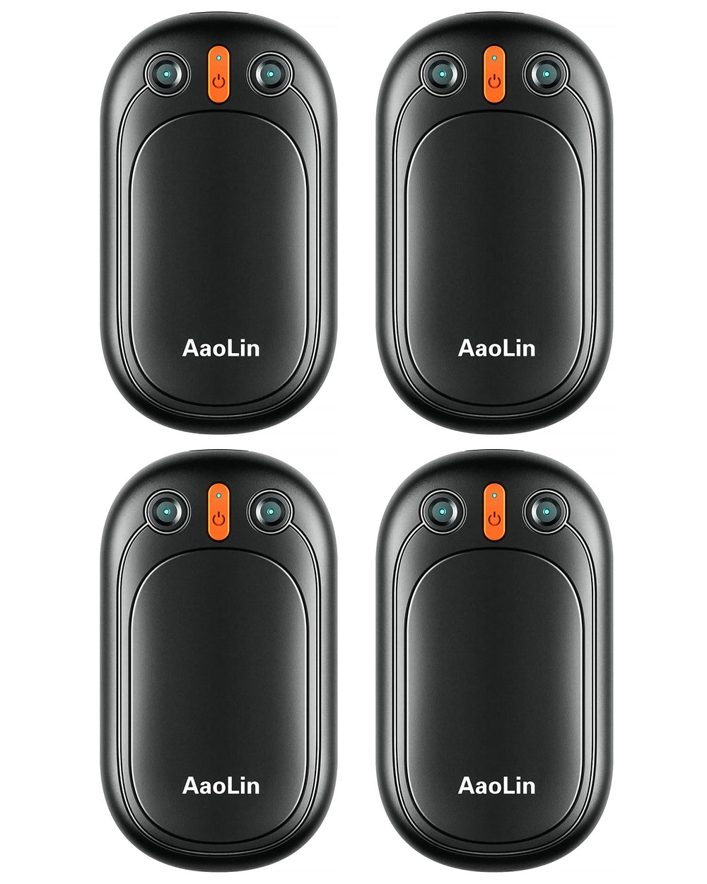 AaoLin 4-pack hand warmers front view showing compact design for on-the-go warmth