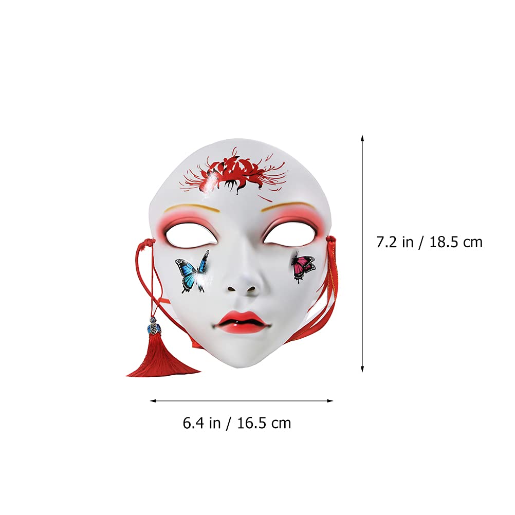 Abaodam Full Face Masquerade Mask Japanese-style look, ideal for cosplay.