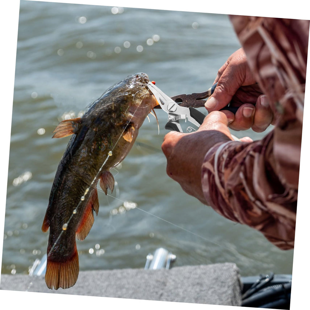 Abaodam hook remover helps safely detach hooks from fish.