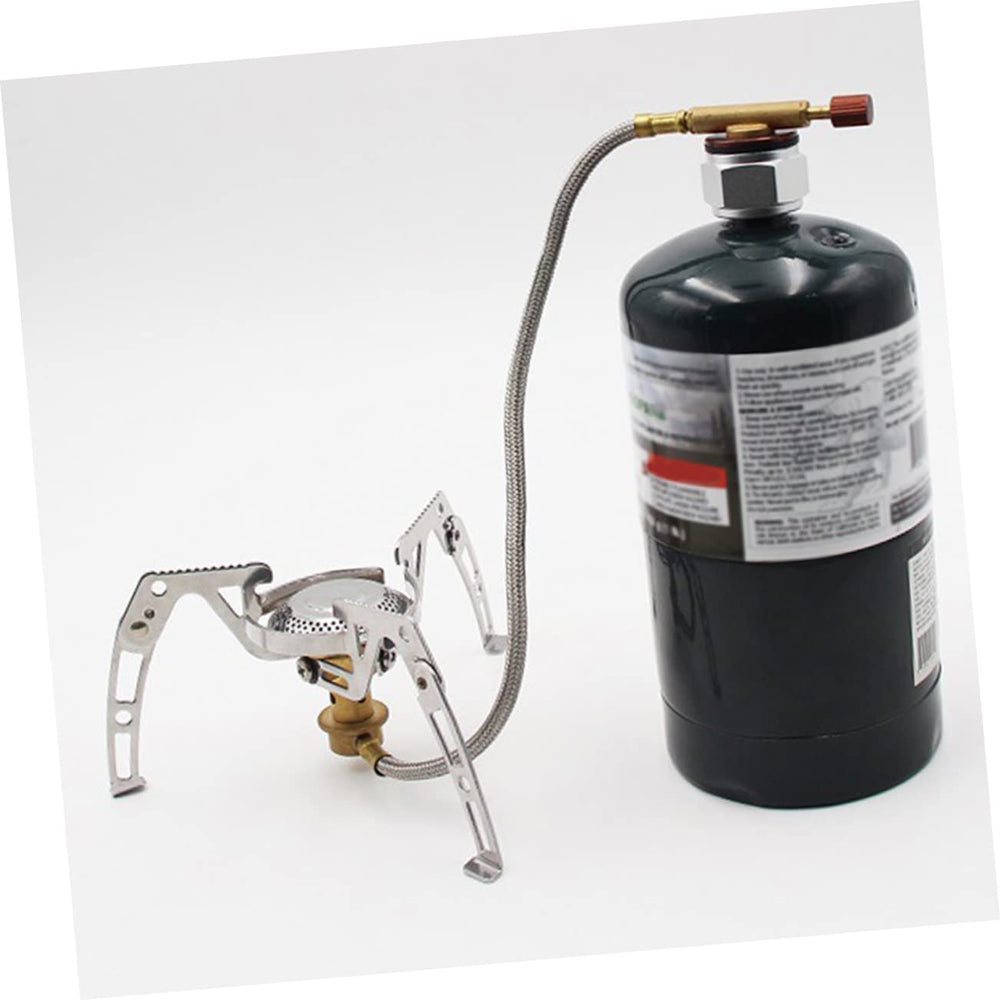 Abaodam outdoor camping stove connection enables versatile fuel setup on the trail.