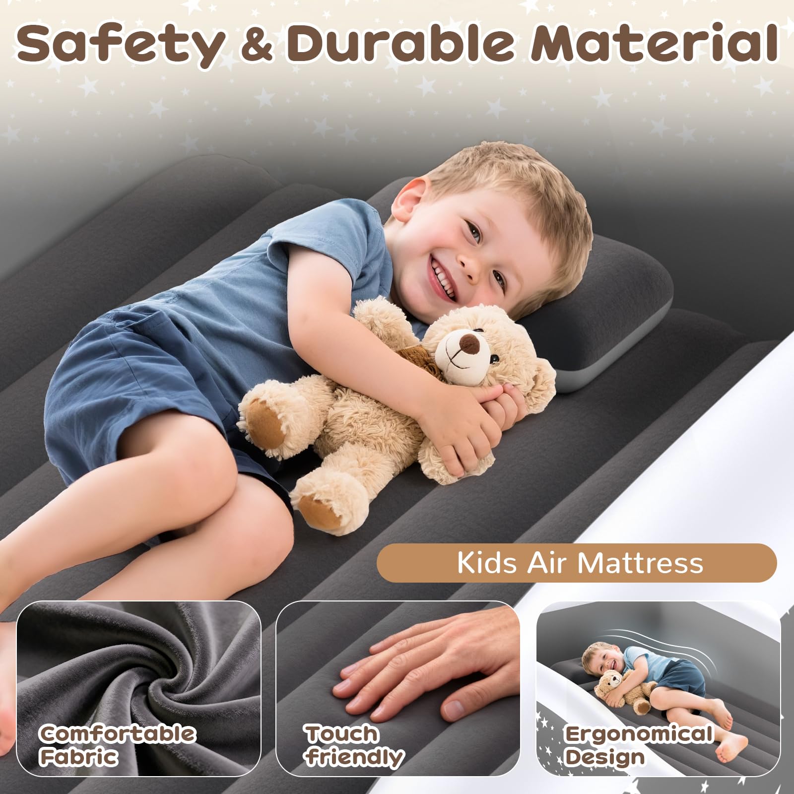 Abdtech portable toddler travel bed with carrying bag for on-the-go use.