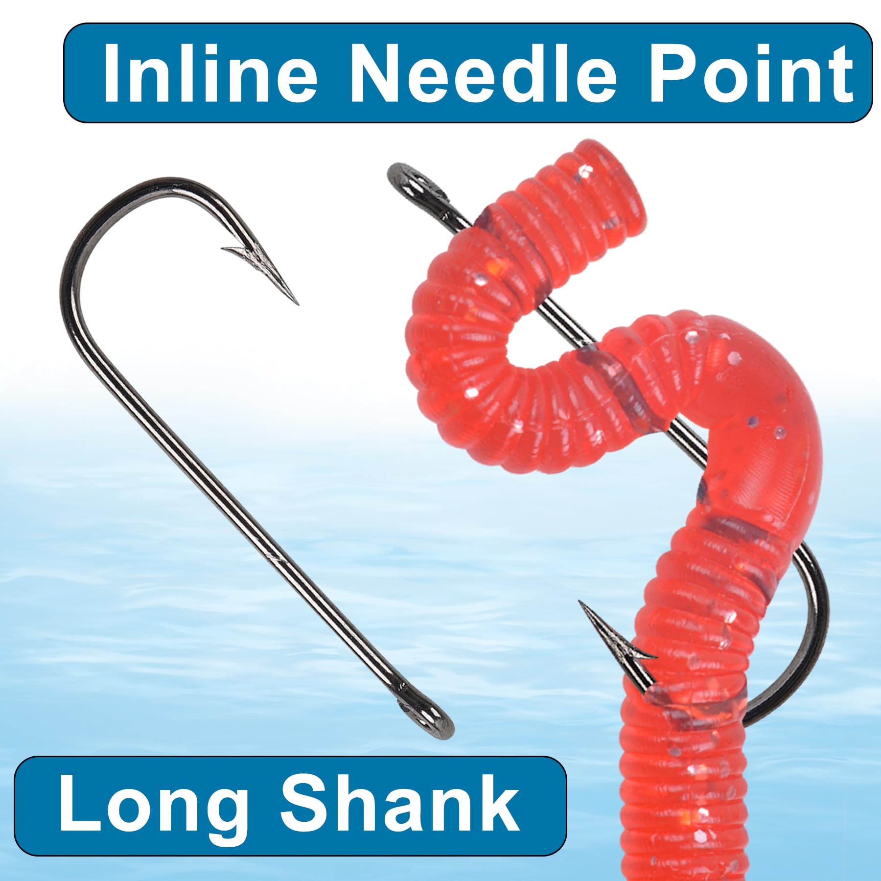 Smooth hook eye design on Aberdeen fishing hook