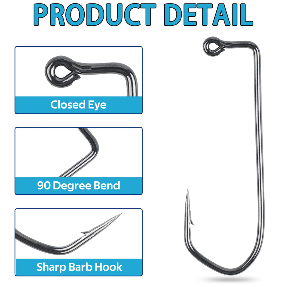 Aberdeen jig hook 2_0 long shank for saltwater fishing