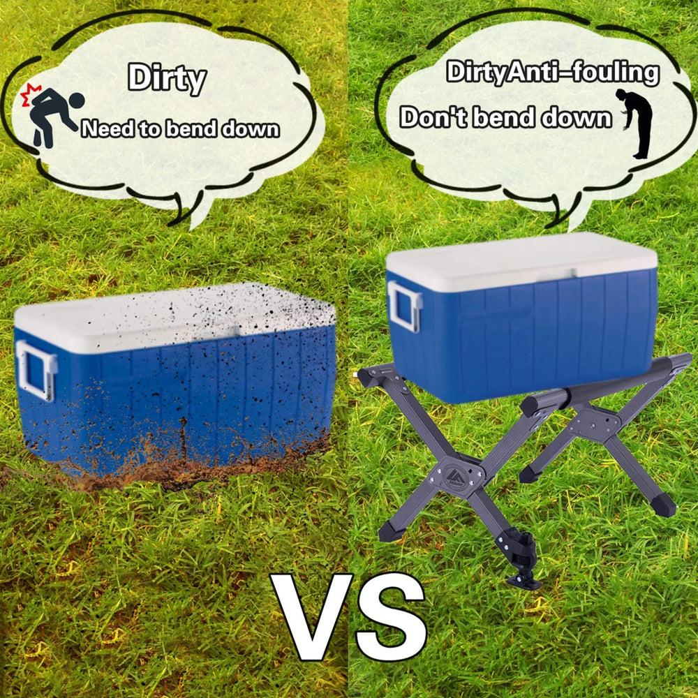 Ablazer anti-slip base with aluminum frame keeps coolers from shifting during gatherings.