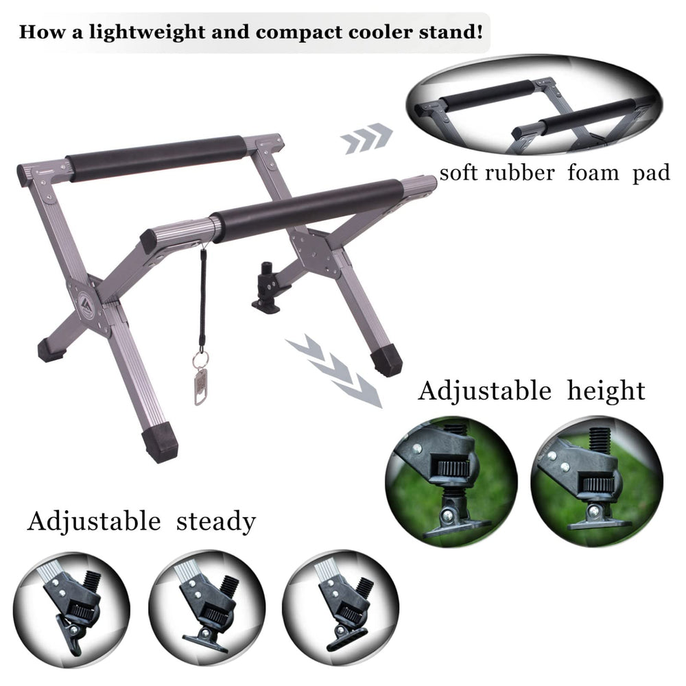Ablazer multiuse camping station fits coolers tool boxes luggage and gear for outdoor versatility.