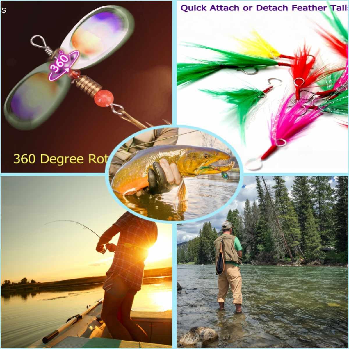 Close-up detail of spinner baits