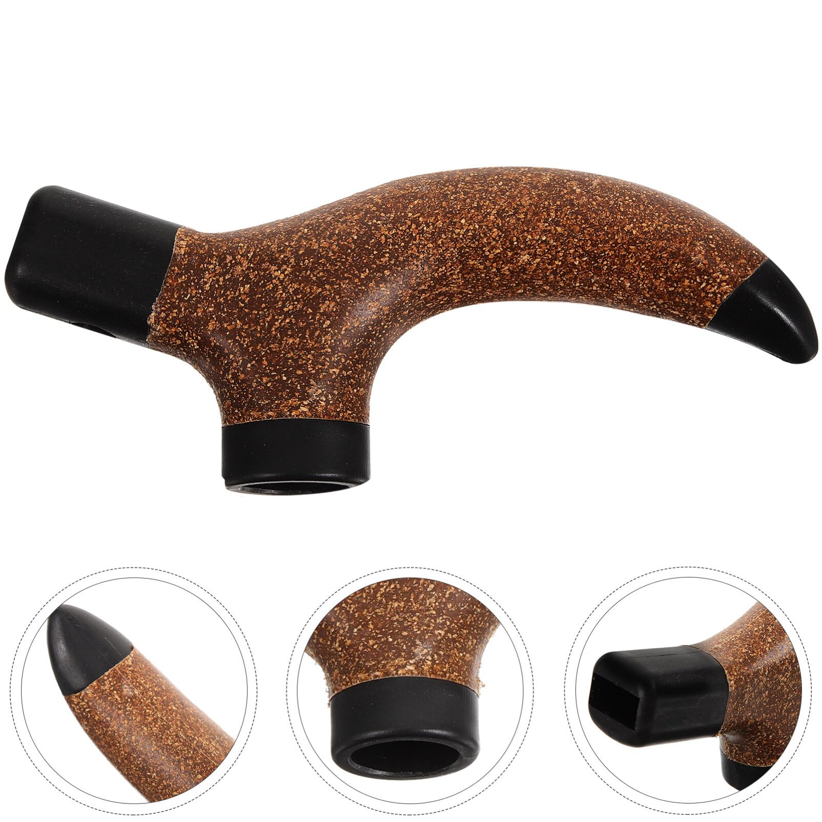 ABOOFAN outdoor-use wooden grip complements hiking poles on rugged trails.