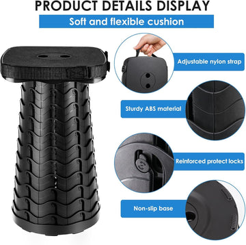 Aboutool collapsible-stool nylon-strap-carry enables easy transport.
