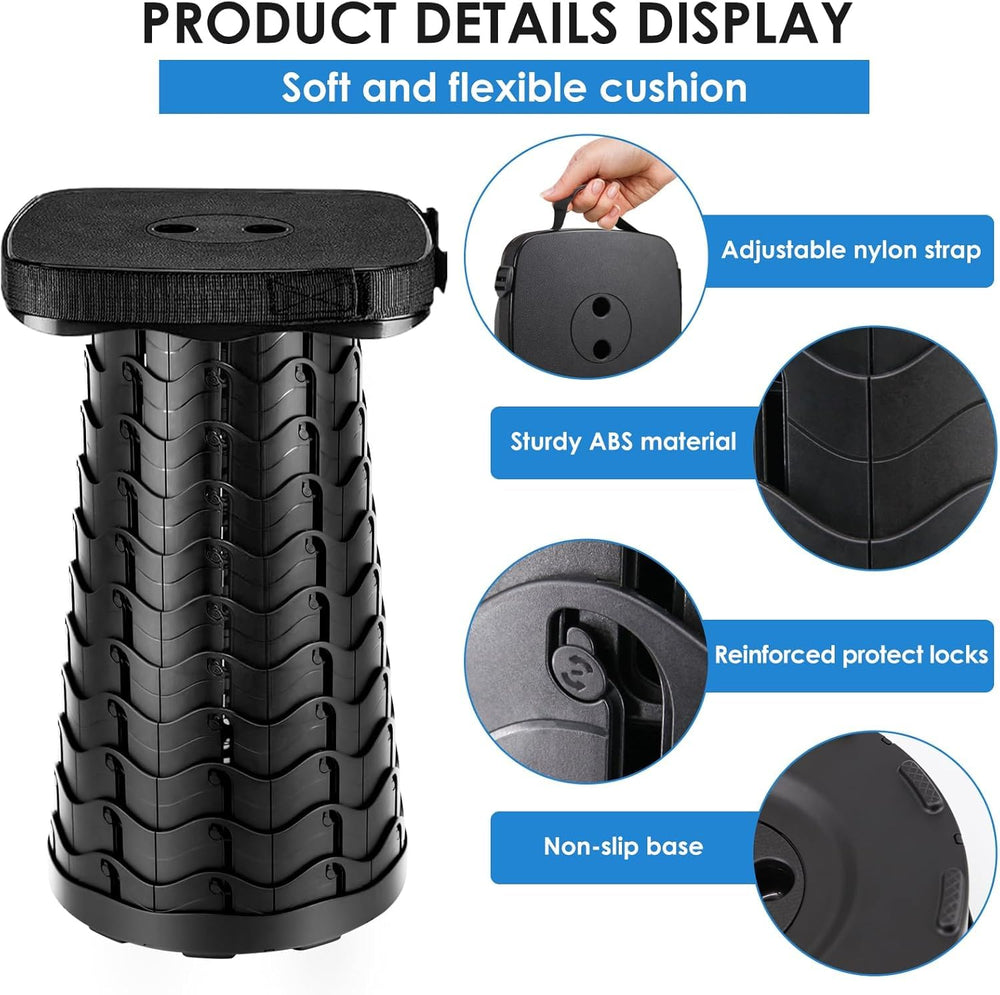 Aboutool collapsible-stool nylon-strap-carry enables easy transport.