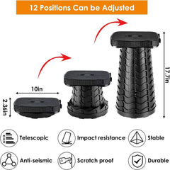 aboutool collapsible stool open seat top shows larger seating area for comfort.