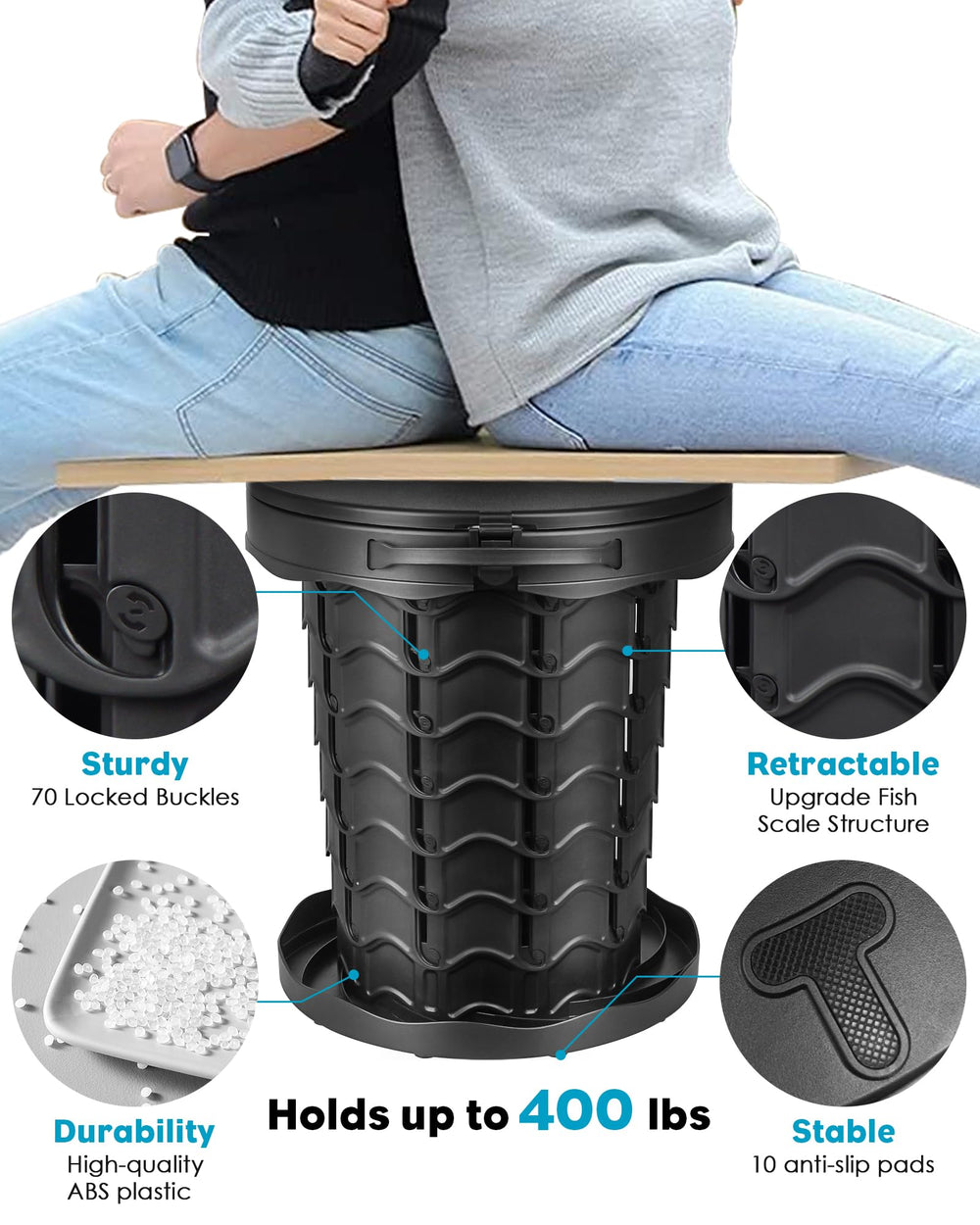 Aboutool waterproof carrying bag secures the toilet during outdoor adventures.