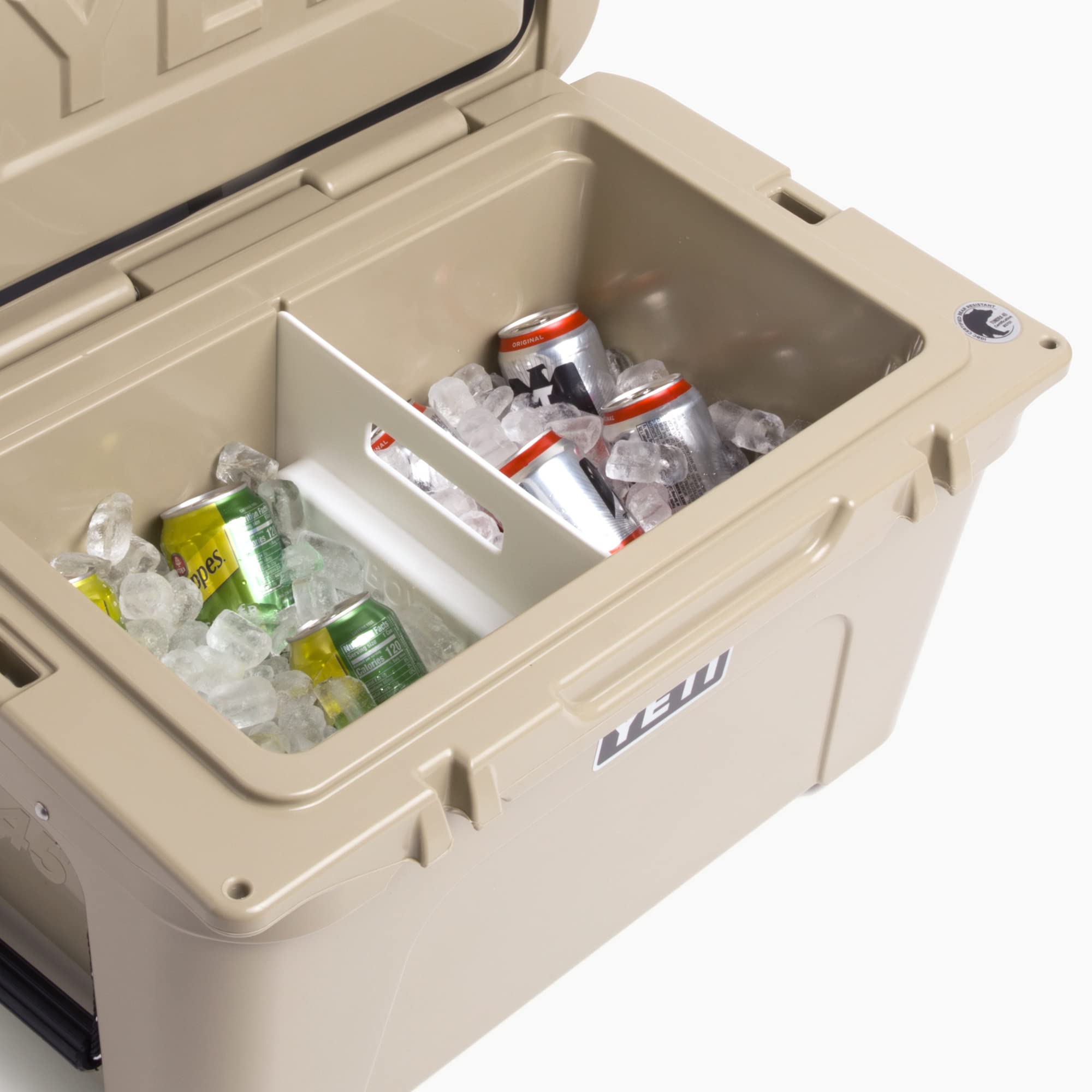 Above Sea Level YETI accessory divider keeps ice longer with proper sizing.