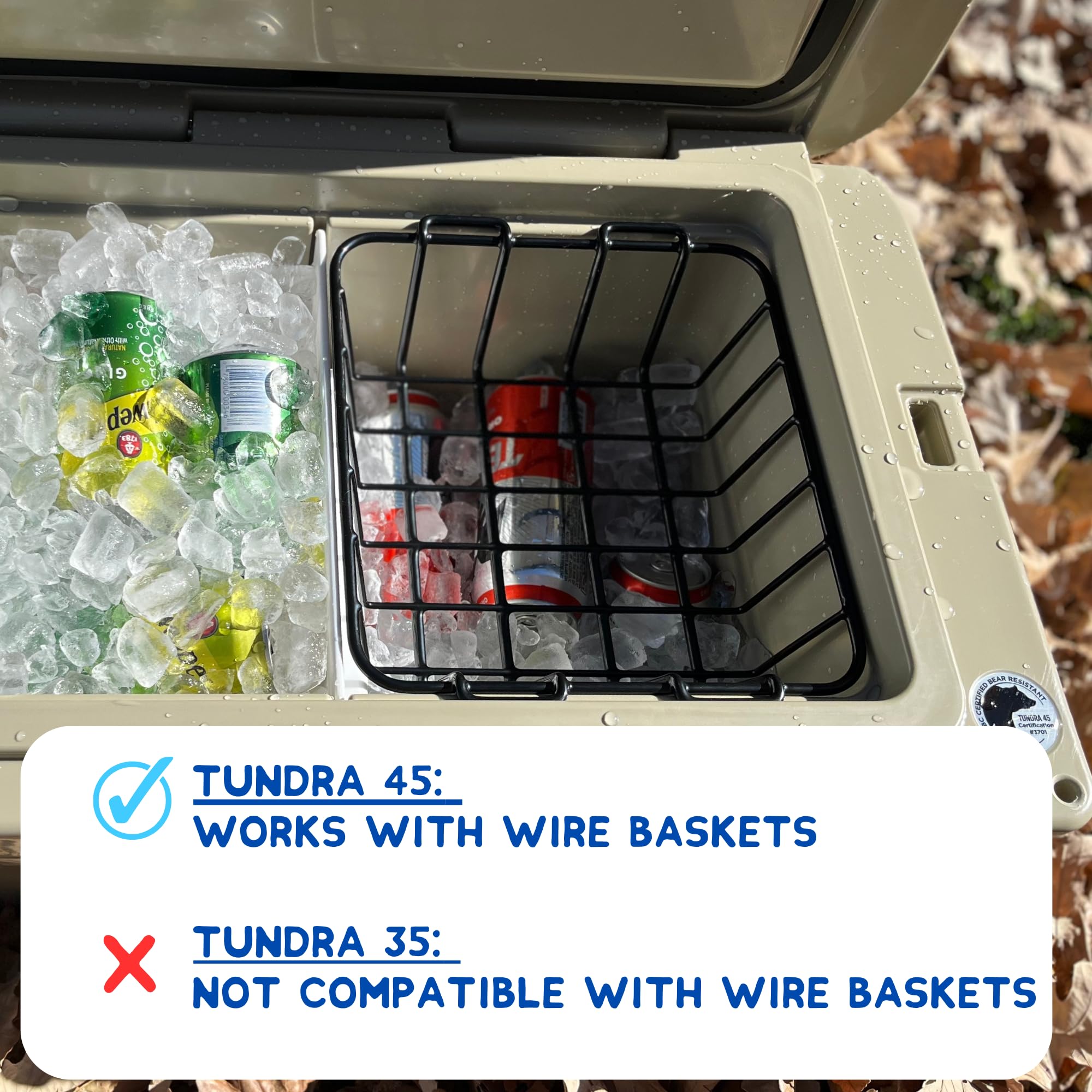 Above Sea Level organizer divider helps separate drinks for family camping.