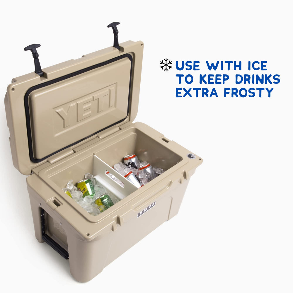 Above Sea Level ice pack divider shows precise fit within YETI Tundra 45 grooves.