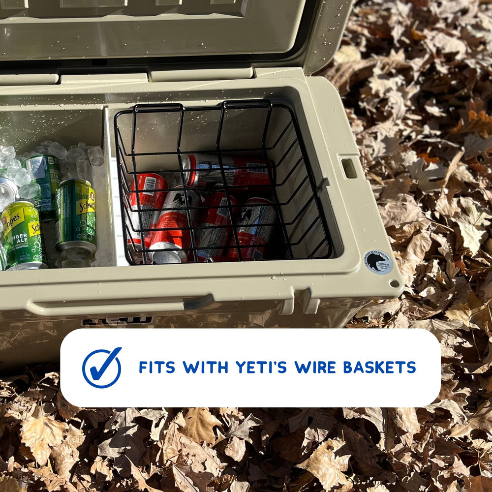 Above Sea Level ice pack divider helps keep items organized at the campsite.