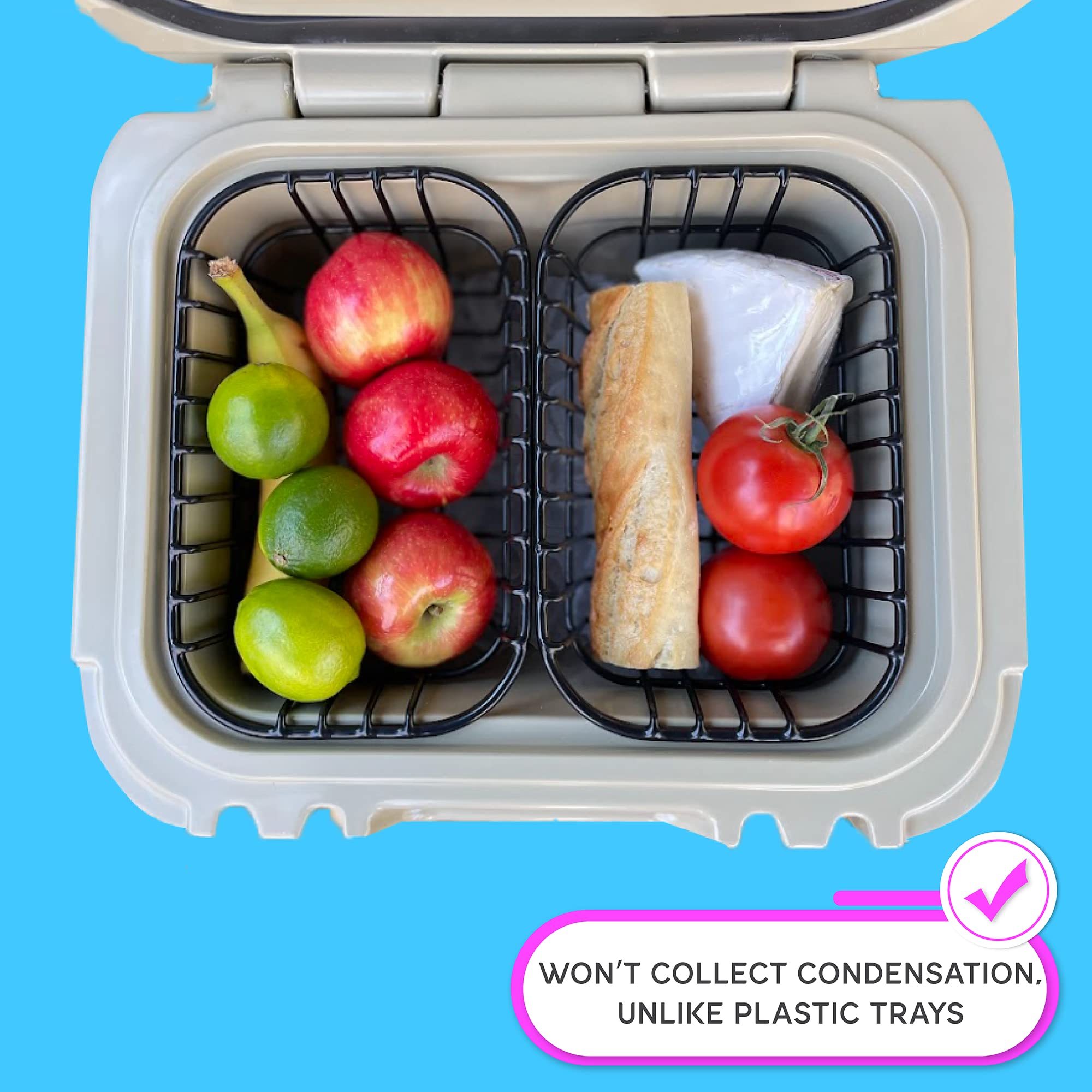 Above Sea Level roadie-basket-easy-clean-rack dries quickly after use.