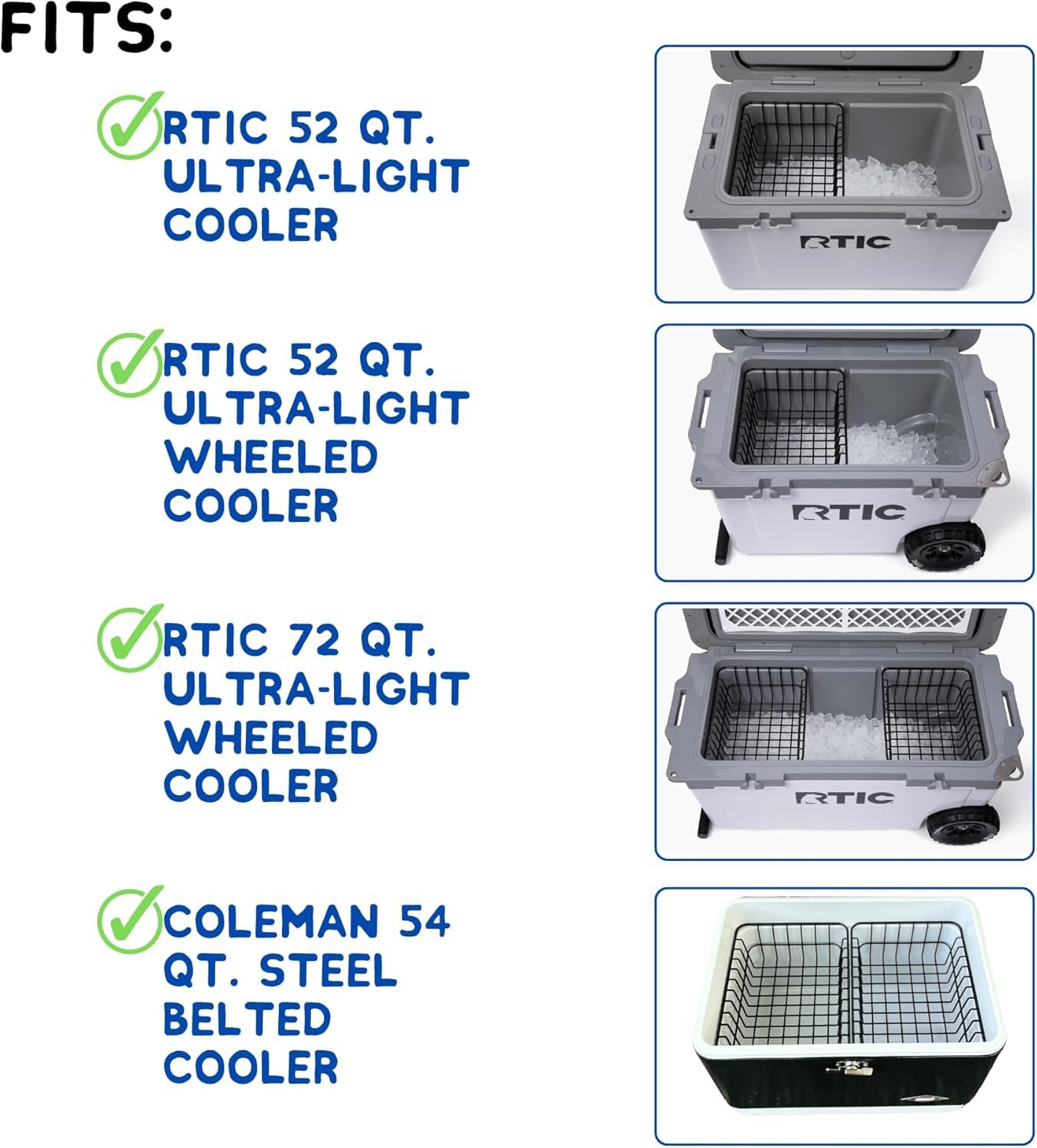 Above Sea Level 72qt Ultra-Light basket in use with divider for separation.