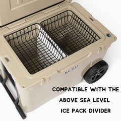 Above Sea Level tight-grid basket prevents items slipping and improves airflow