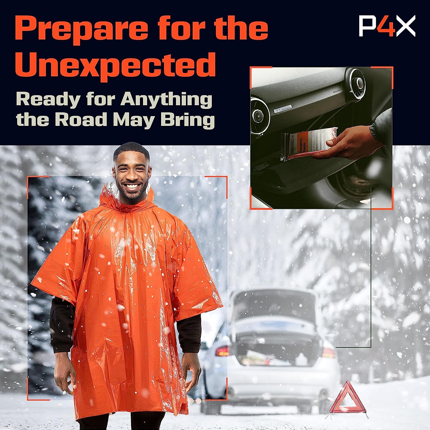 Abpir emergency blanket and poncho compact for warmth and rain