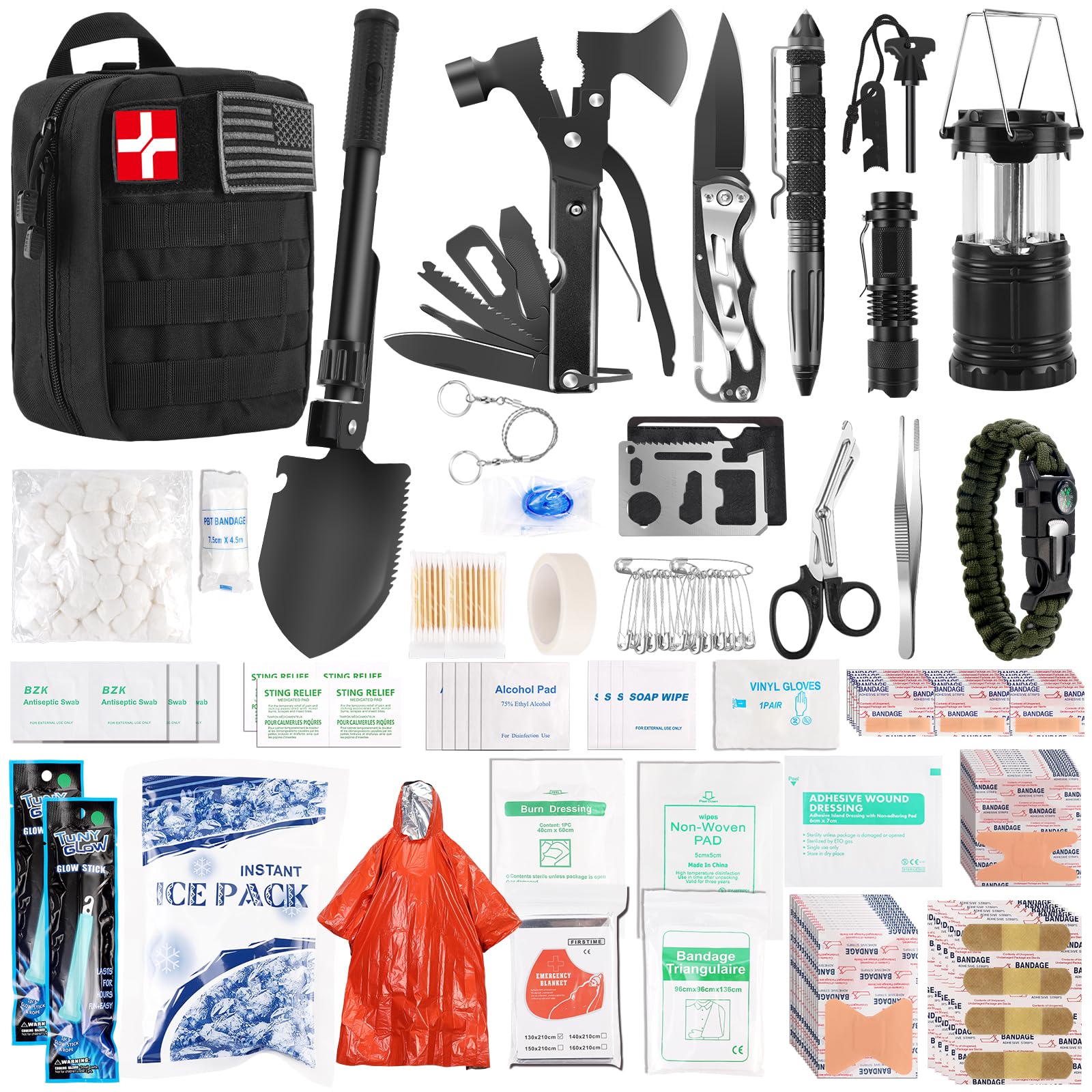 Abpir emergency kit MOLLE bag with organized compartments for quick access