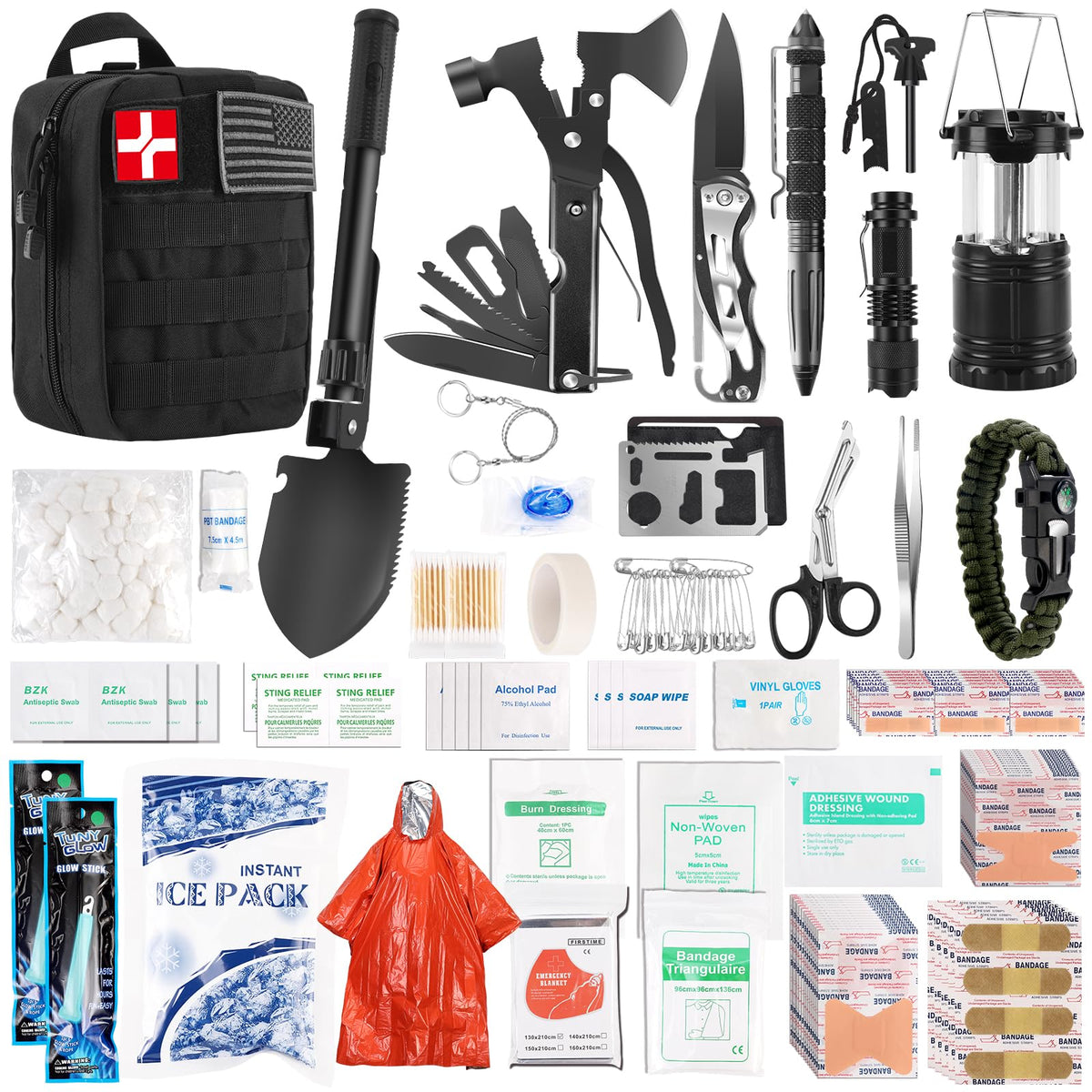 Abpir emergency kit MOLLE bag with organized compartments for quick access