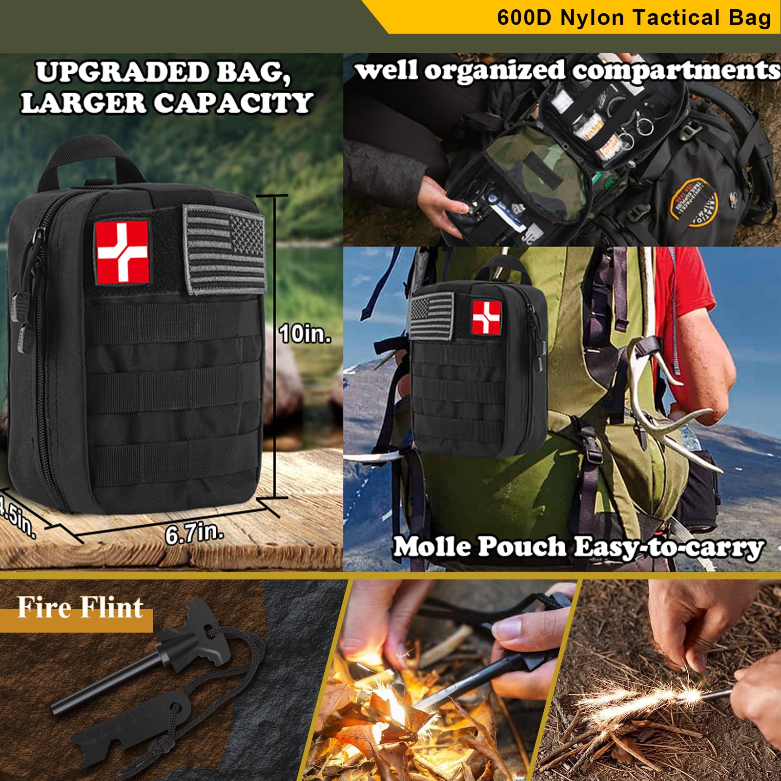 Abpir tactical flashlight for emergencies and low light visibility