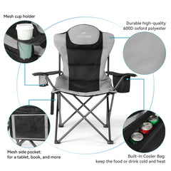 Abscondo heavy-duty frame supports up to 350 lbs for sturdy seating.