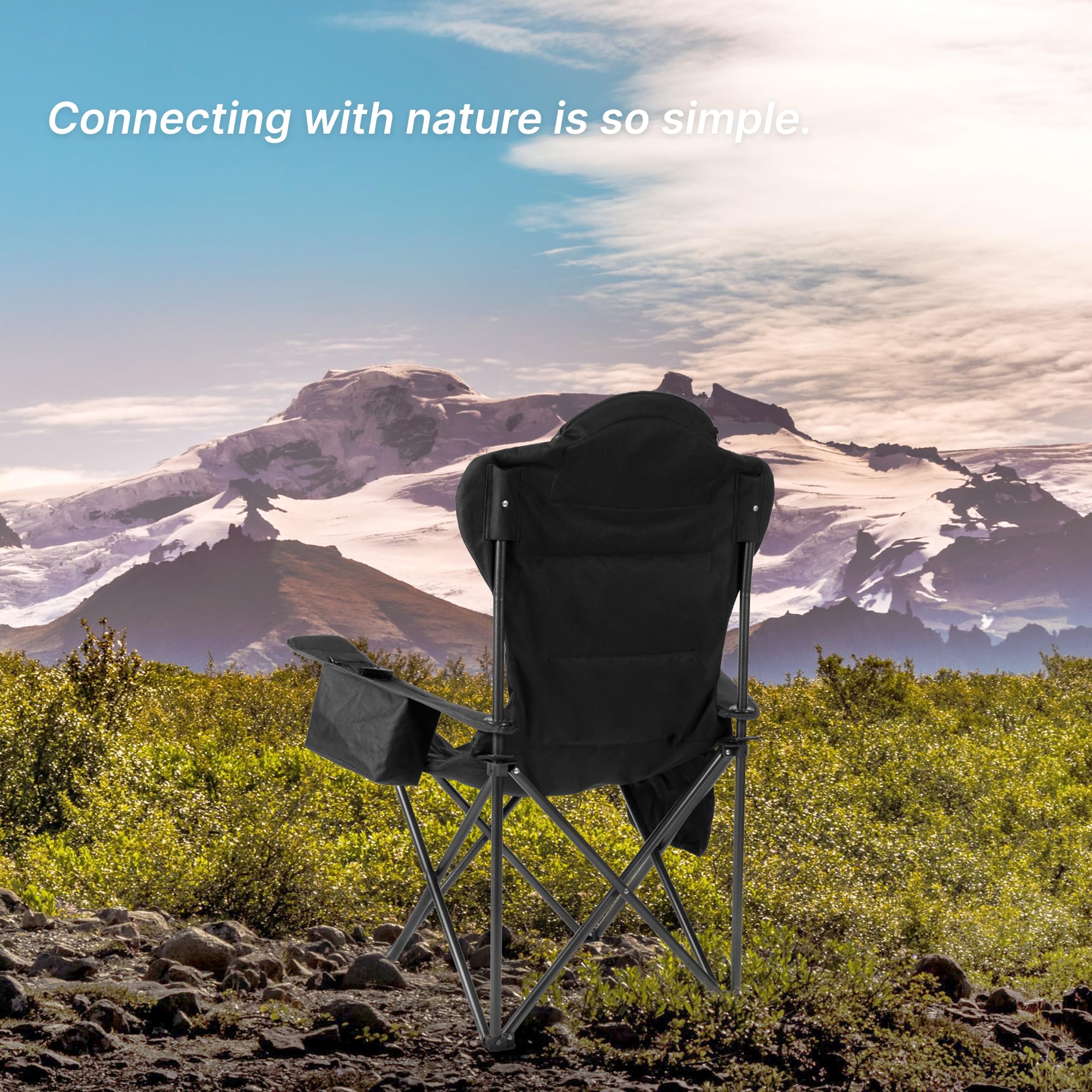 ABSCONDO camping chair two-pack set offers convenient outdoor seating solution.